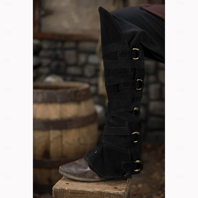 Medieval Renaissance Boot Covers Warrior Viking Fancy Dress Unisex ...