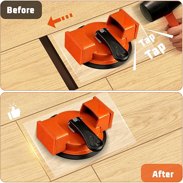 Vloerspleet Fixer Tool, Heavy Duty Cup Plank Grabber met zuignap