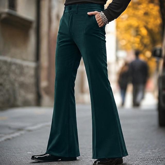 Retro Vintage 1970s Trousers Bell Bottom Pants Flared Trousers