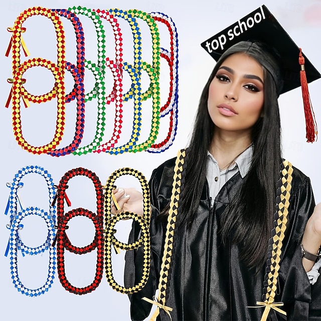 2026 School Graduation Ribbon, 1.2m Two-Color Woven Graduation ...