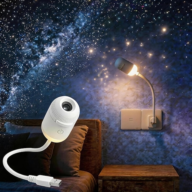 Galaxy Starry Sky Night Light Projector 2 in 1 Portable with 12 ...