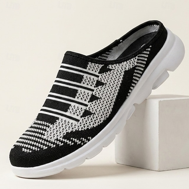  Sneakers slip-on da uomo in maglia traspirante, scarpe da passeggio leggere, scarpe casual flessibili per viaggi, attività all'aperto e uso quotidiano.