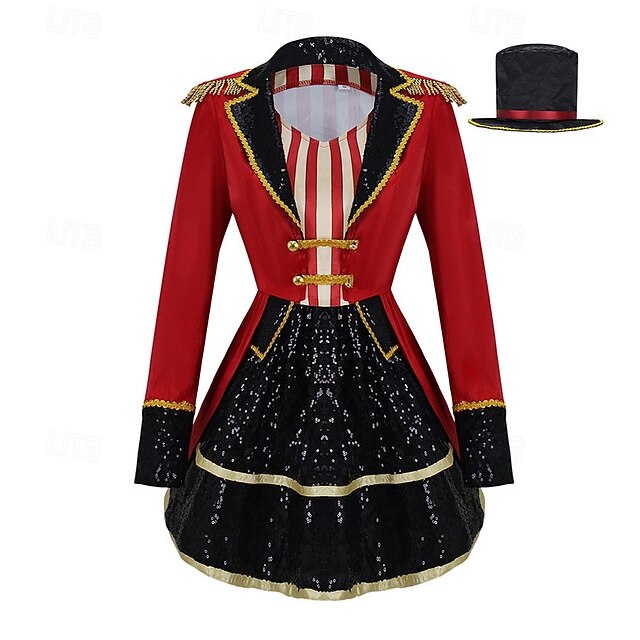 Carnival Costume Fancy Costume Top Hat Circus Jacket Circus Ringmaster ...