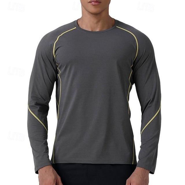Solid Colored Running T Shirt Athletic Shirt Gym Shirt Workout Shirt Summer Spring Fall Winter Long Sleeve Quick Dry Lightweight Moisture Wickin