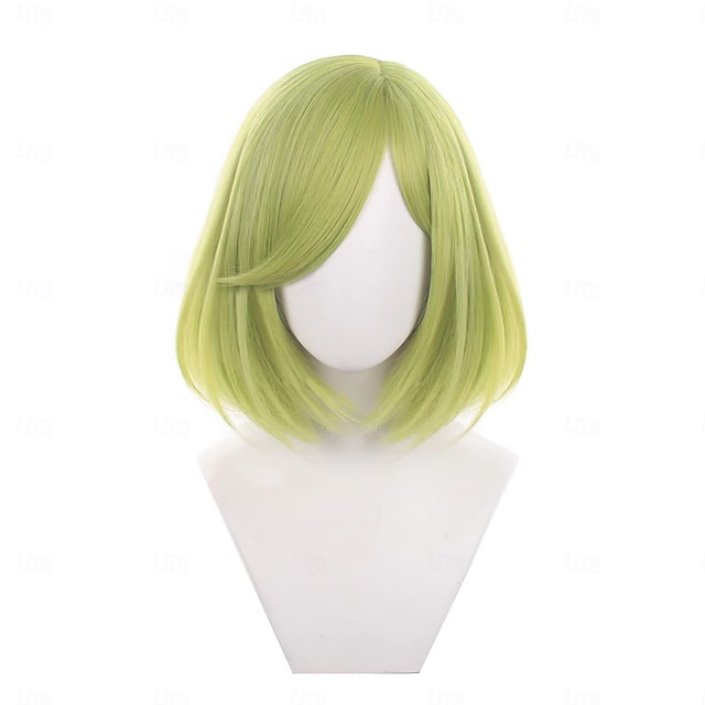 Light Green Short Bob Anime Cosplay Wig Side Bangs – Magic Academy Fantasy Costume Hair 2026 GBP £19