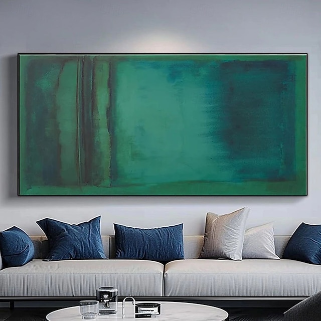 Large Handmade Oil Painting Green Abstract Canvas Wall Art painting ...