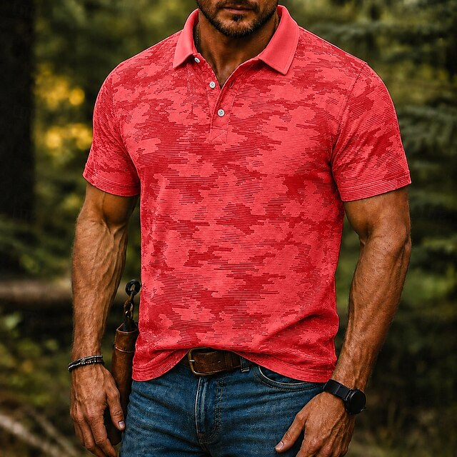 Men's Polo Shirts Casual Street Turndown Short Sleeve Sports Modern ...