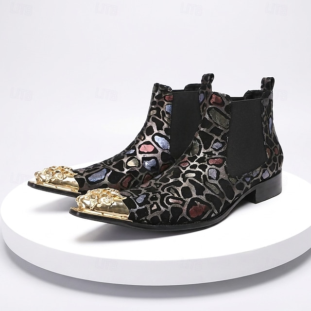 Leopard Print Chelsea Boots – Luxury Designer Ankle Boots Statement Dress Footwear Parties Nightclubs Weddings Fashion Events 2026