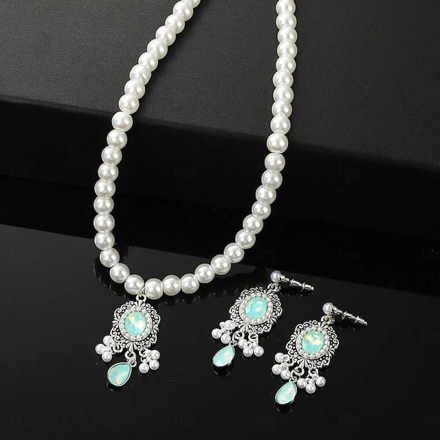 Jewelry Set Two piece Suit Chrome 1 Necklace Earrings Fashion Sweet Jewelry Set Party 2026 GBP £16