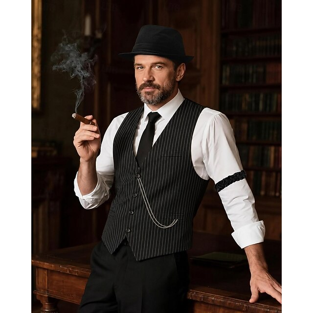 Set Roaring 20s 1920s Retro Vintage Outfits Vest Waistcoat with ...