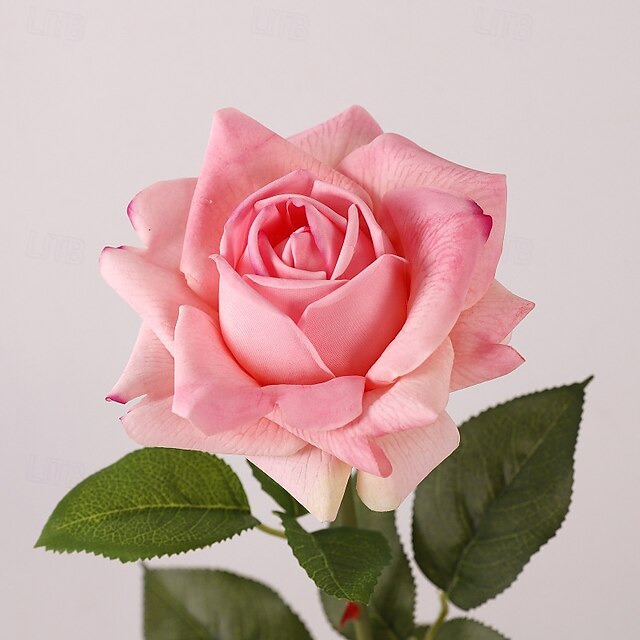 3PCS Real Touch Artificial Roses Flowers, Large Realistic Faux Silk ...