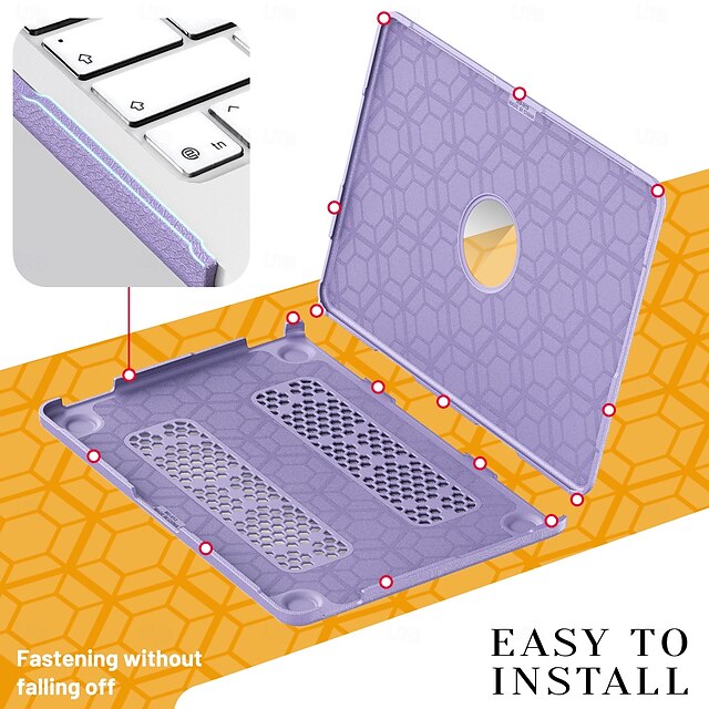 MacBook Case with Built-in Foldable Kickstand, Fabric Texture Hard ...