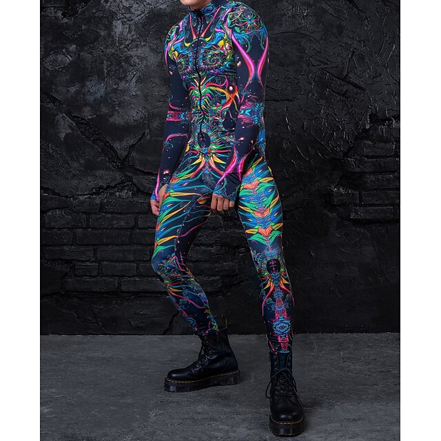 Halloween Jumpsuit Costume Bodysuit Group Costume Fluid Abstract ...