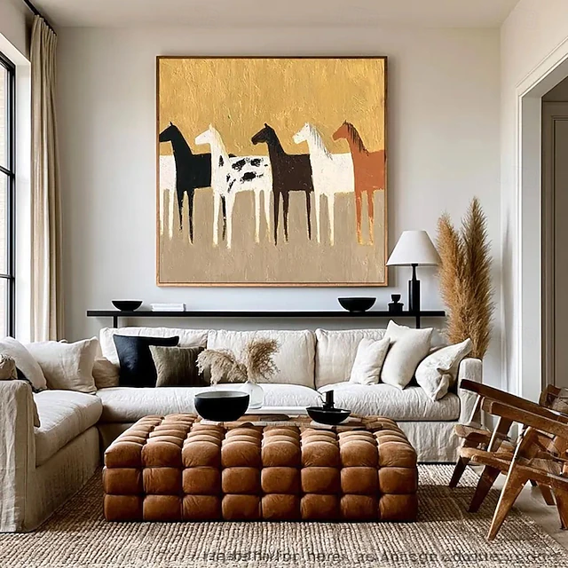 Oil Painting Handmade Abstract Animal Horse Painting Modern Equestrian oil-painting-handmade-abstract-animal-horse-painting-modern-equestrian