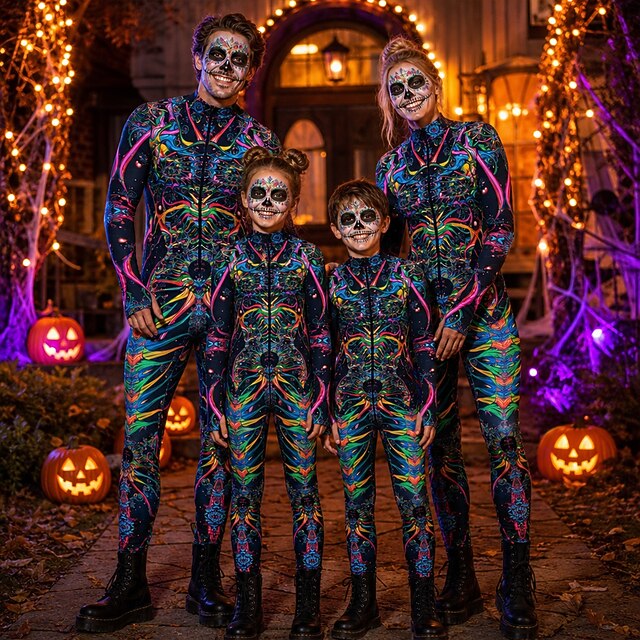 Halloween Jumpsuit Costume Bodysuit Group Costume Fluid Abstract ...