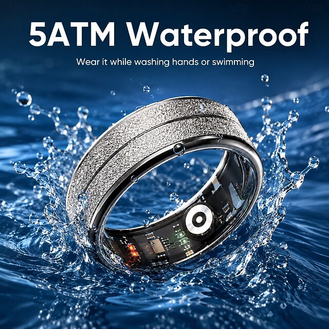 Smart Ring for Men Women, Health Tracker with Heart Rate Sleep & SpO2 ...
