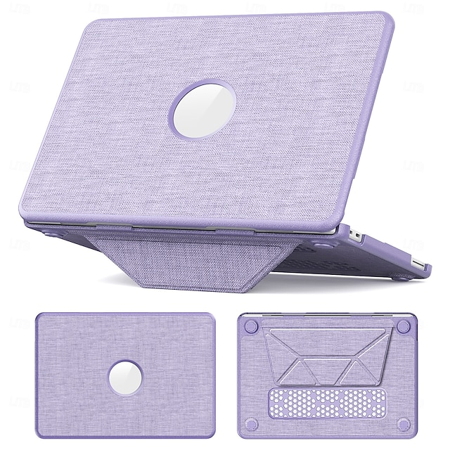 MacBook Case with Built-in Foldable Kickstand, Fabric Texture Hard ...