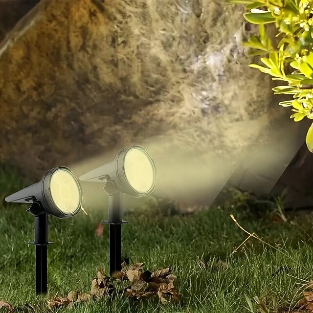 Super Bright Solar Power Spotlight 55 LED Lighting Landscape Lamp ...