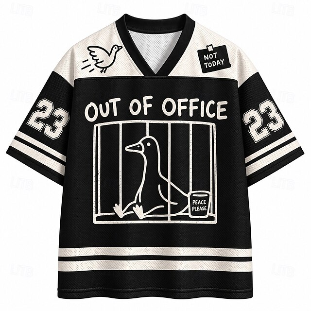 Men's Number Graphic Text Duck T Shirt Short Sleeve T shirt Graphic ...