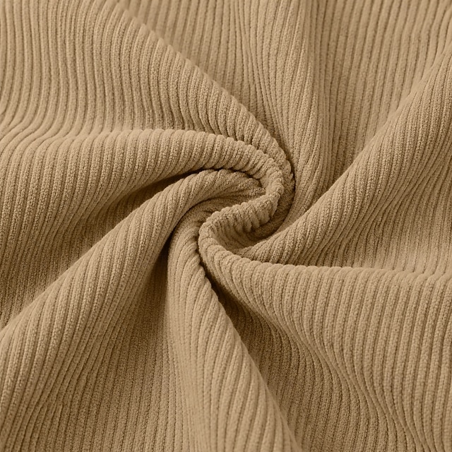 Hommes Chemise Chemise Décontractée Chemise en velours côtelé Chemise Boutonnée bleu marine Kaki Vert Véronèse Gris manche longue Uni Col Rabattu Occasionnel Extérieur Poches multiples Vêtement Tenue