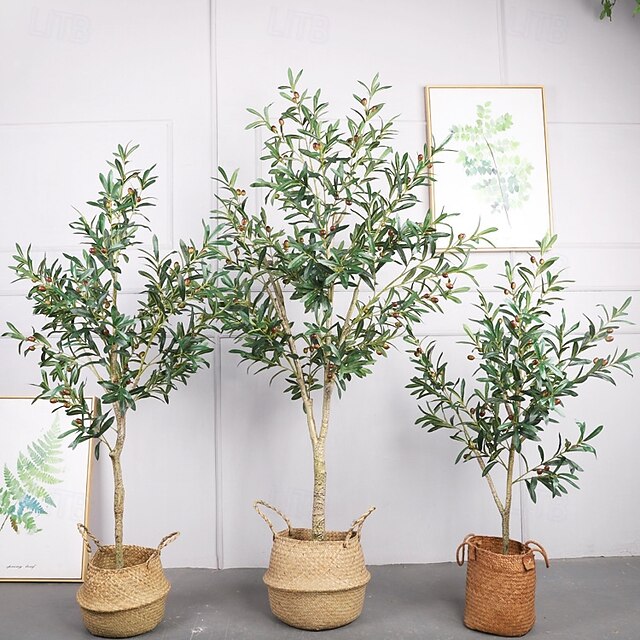 Artificial Olive Tree Nordic Faux Olive Plant, Large Potted Realistic ...