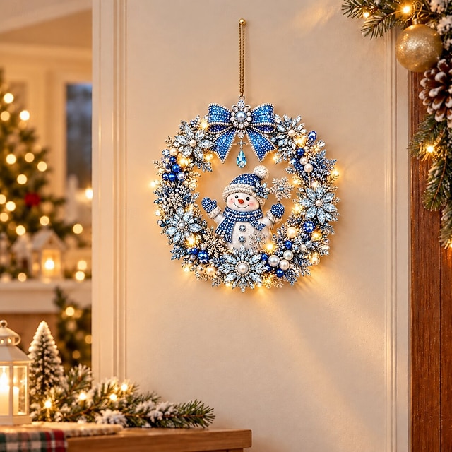 Christmas Pearl Diamond DIY Kit for Painting with LED String Lights, 9. ...