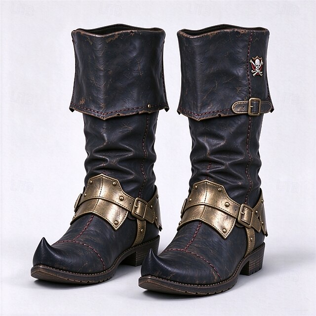 Retro Vintage Medieval Renaissance Boots Warrior Knight Ritter Ranger ...