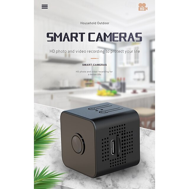 Mini WiFi Security Camera, HD Wireless Indoor Surveillance Camera with ...
