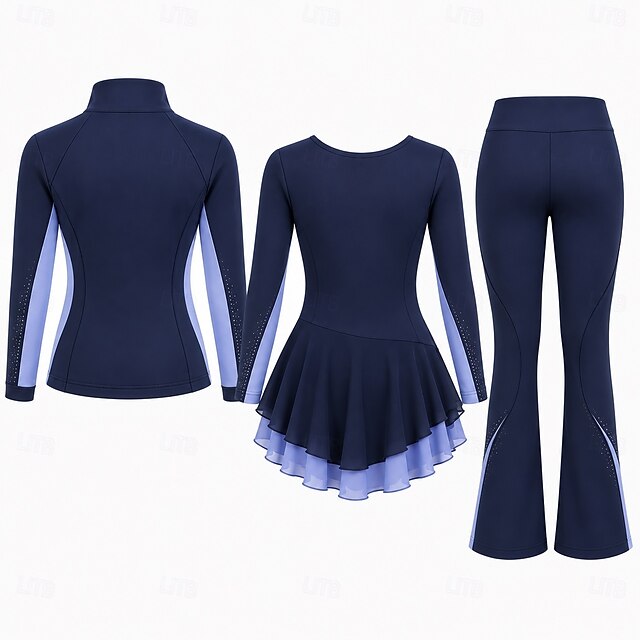 Figure Skating Dress with Jacket and Pants Women's Ice Skating Outfits ...