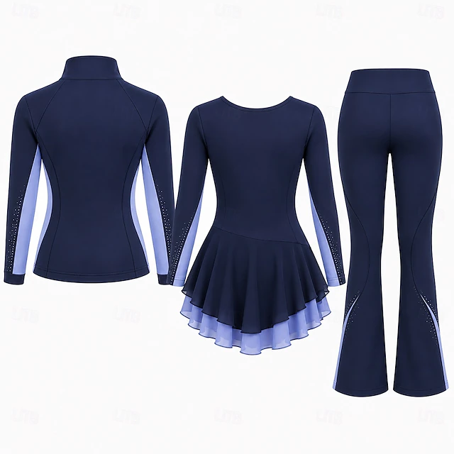 Skaters Welcomesign Figure Skating Dress with Jacket and Pants Women's Ice Skating Outfits ...