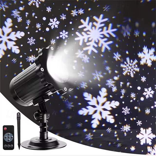 Christmas Snowflake Projector Lights with Remote Control, Outdoor LED ...