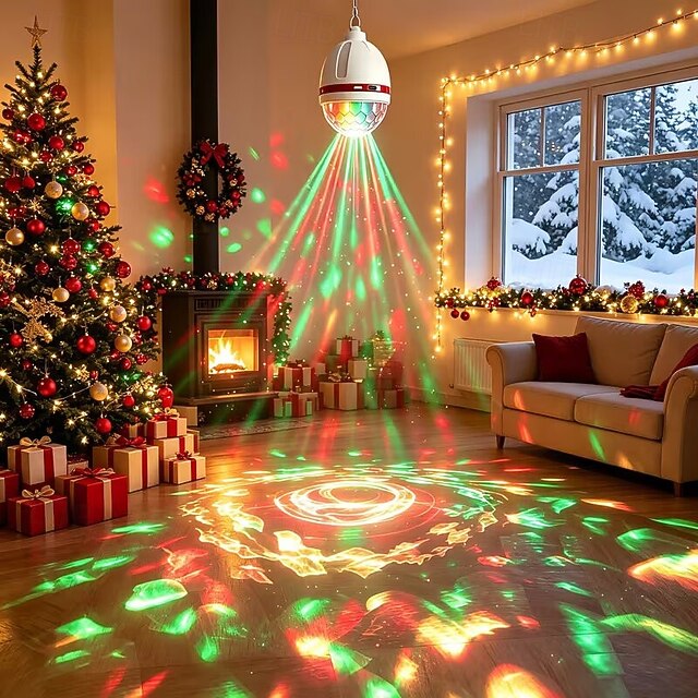 New Iridescent Diamond Rotating Chandelier RGB Color Changing Rotating ...