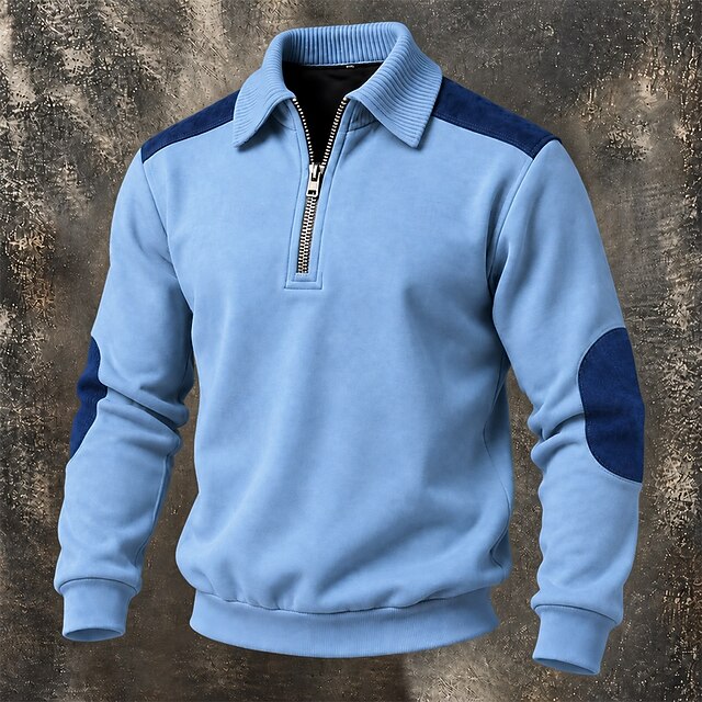 Men's Sweatshirt Pullover Hoodie Sweatshirt Pullover Quarter Zip ...