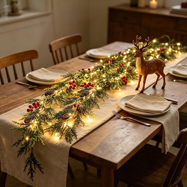 Concert Pattern Led Lights New Christmas Artificial Vine String Lights 1.8M 35LEDs Battery-Powered ...