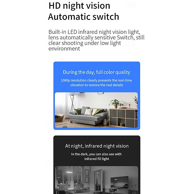 Mini WiFi Camera with Adjustable Mount, HD Wireless Security Camera ...