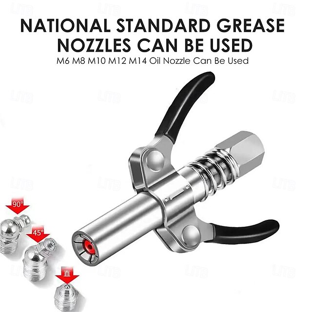 1 Set Grease Gun Coupler, 6 Jaw Locking 1/8