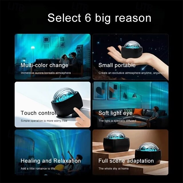 2 Pack Water Ripple Projector Lamp, Ocean Wave LED Night Light with ...
