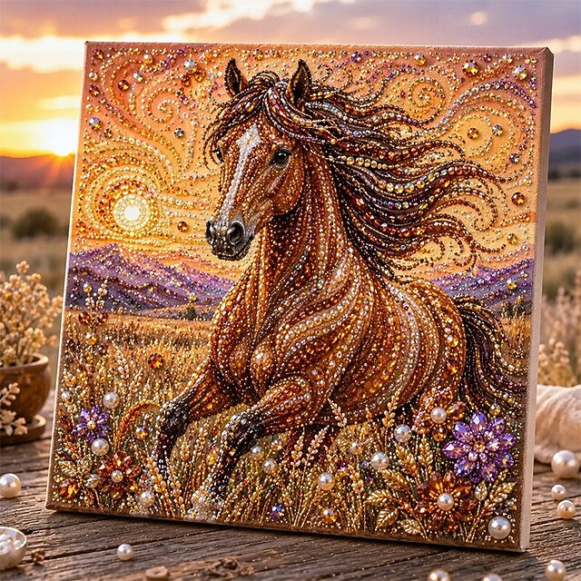 Highland Cow Pearl Art DIY Kit, Animal Diamond Painting Craft, Crystal ...