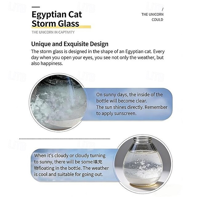 Weather Forecast Bottle, Storm Weather Predictor, Cat Shape Liquid ...