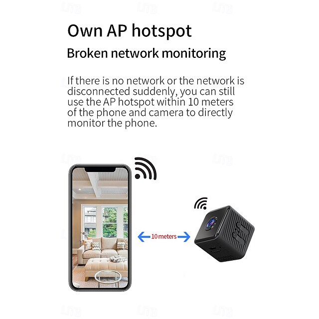 Mini WiFi Camera with Adjustable Mount, HD Wireless Security Camera ...