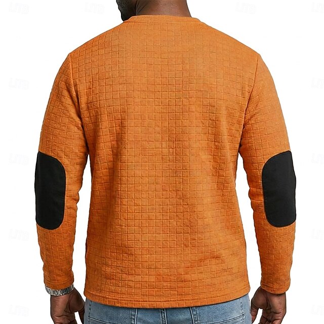 Men's Waffle Henley Shirt Long Sleeve Henley Spring Fall Spring & Fall ...