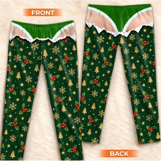 Christmas Funny Gifts Pajama Pants Plaid Santa Claus Spooky Prank ...
