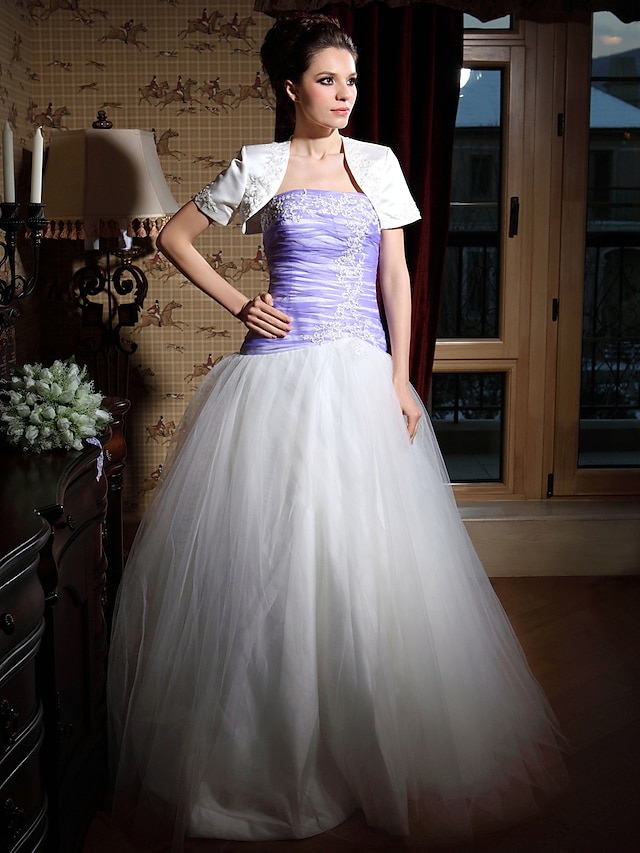  Ball Gown Dress Quinceanera Prom Floor Length Sleeveless Strapless Satin with Ruched Beading Appliques 2025