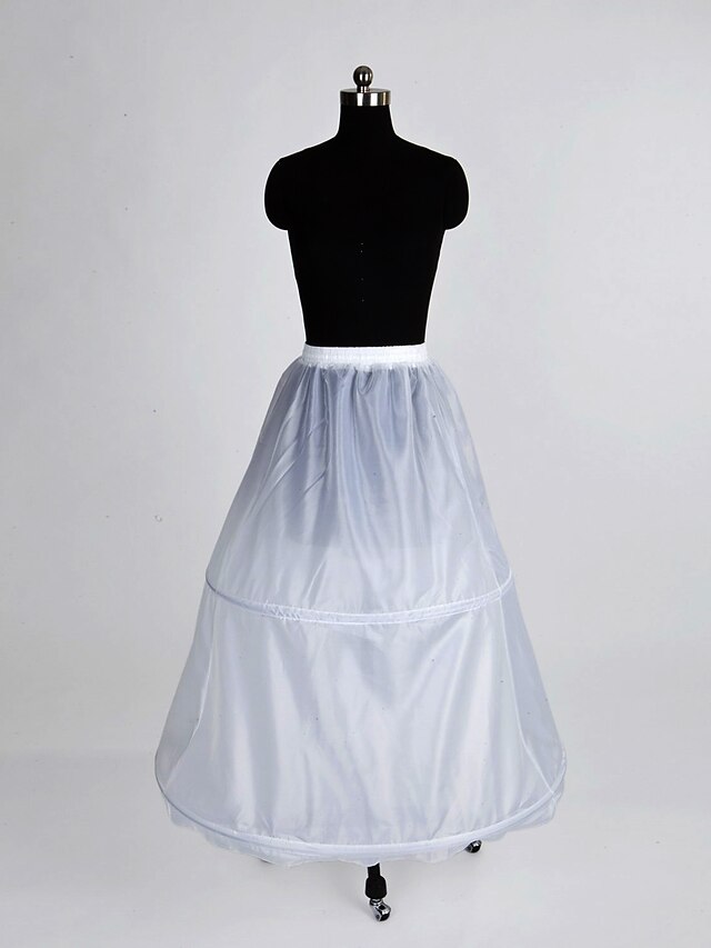  Nylon A-Line Full Gown 1 Tier Floor-length Slip Style/ Wedding Petticoats
