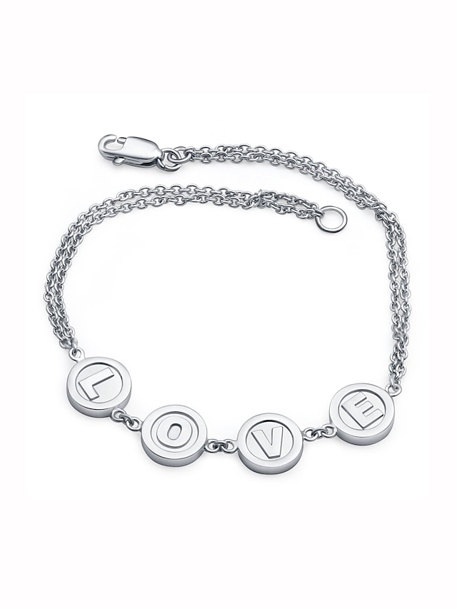  personalizada lujosa pulsera de plata romántica (180 mm)