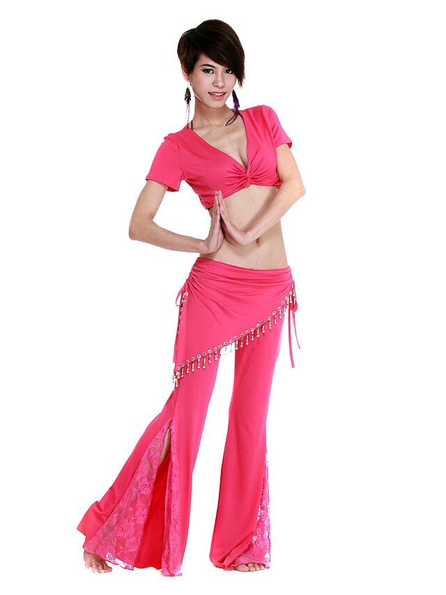  dancewear viskóza / krajka břišní tanec oblečení pro dámy více barev