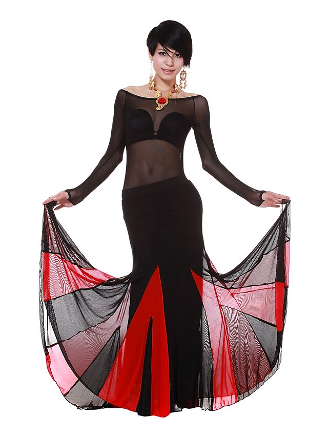  Dancewear Spandex/Tulle Belly Dance Outfit For Ladies More Colors