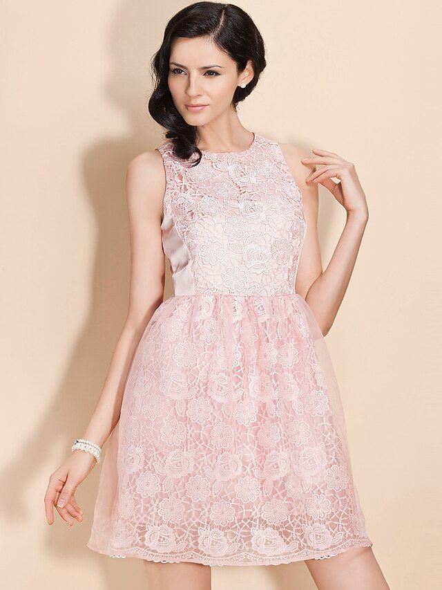  TS Floral Lace Organza Princess Dress