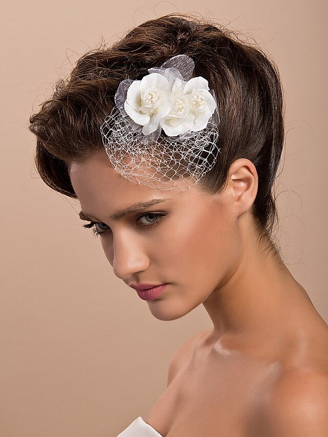  Tulle / Cristal / Tissu Diadèmes de la Couronne / Fascinateurs / Fleurs avec 1 Mariage / Occasion spéciale / Fête / Soirée Casque