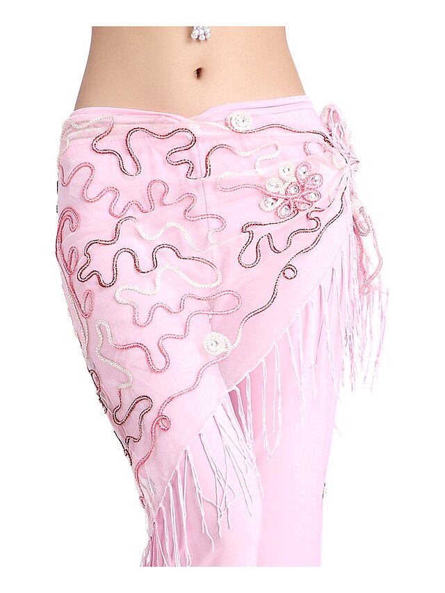  Performance Dancewear Chiffon with Crystal Belly Dance Belt For Ladies More Colors